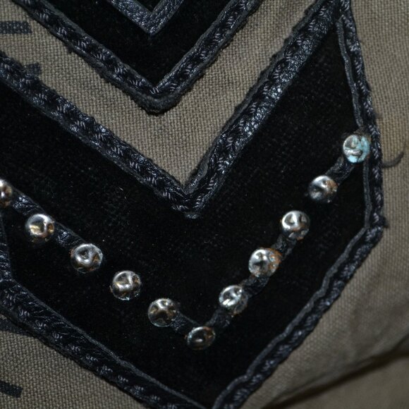 CAMPOMAGGI Canvas Leather Shoulder Bag Made In Italy - Picture 11 of 16